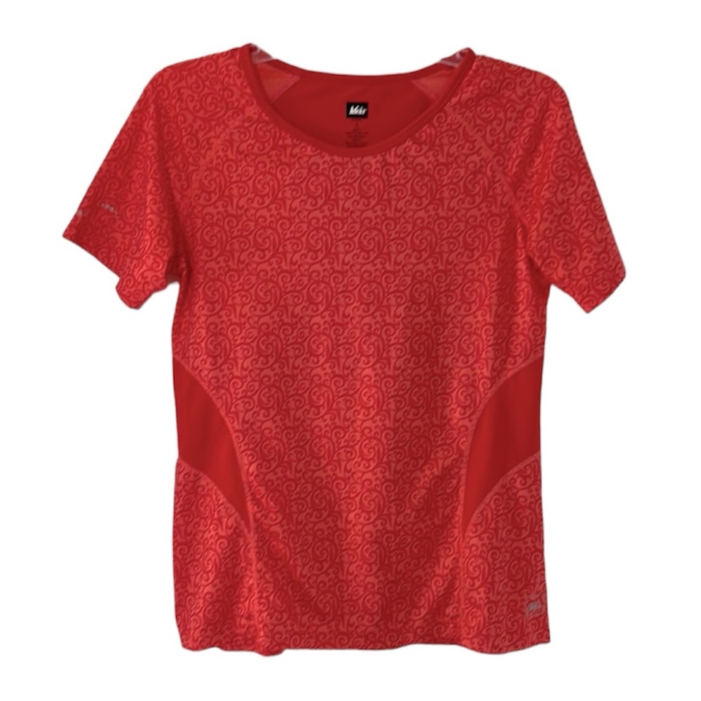 REI women’s red flyout short sleeve tee